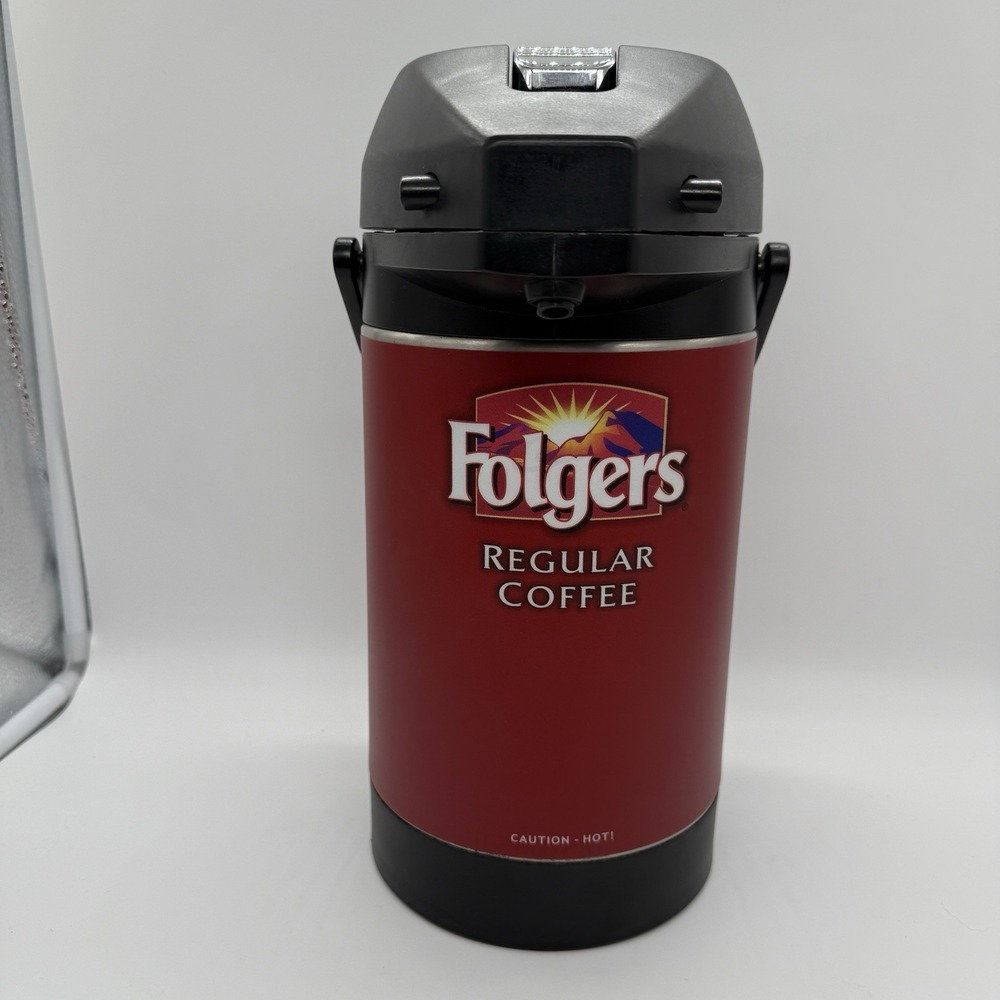 Folgers Coffee Airpot Pump Dispenser Thermal Carafe PUMPSKINS Commercial Server‎